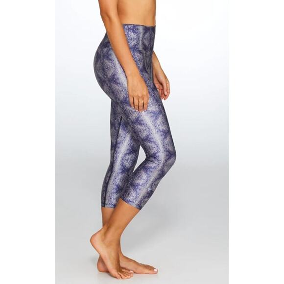 Nux Leggings Women's Small Madrid High Waist Capri Leggings in Indigo NWT - Picture 5 of 11